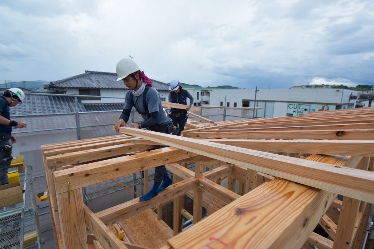 福岡県糟屋郡志免町05　注文住宅建築現場リポート④　～上棟式・後編～