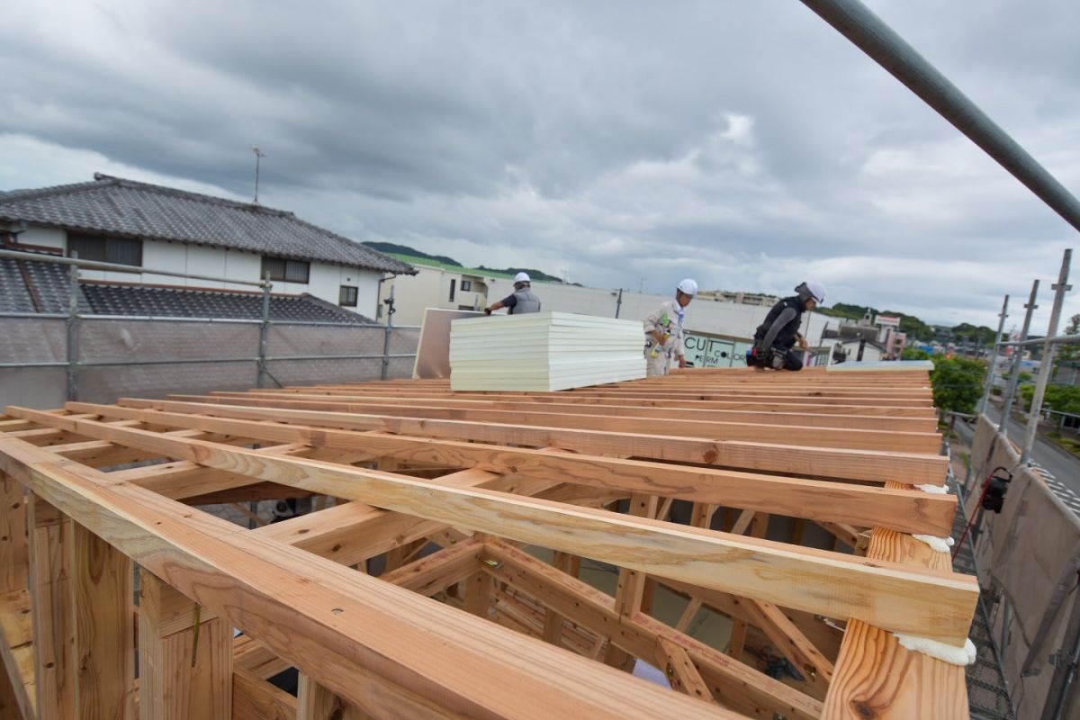 福岡県糟屋郡志免町05　注文住宅建築現場リポート④　～上棟式・後編～