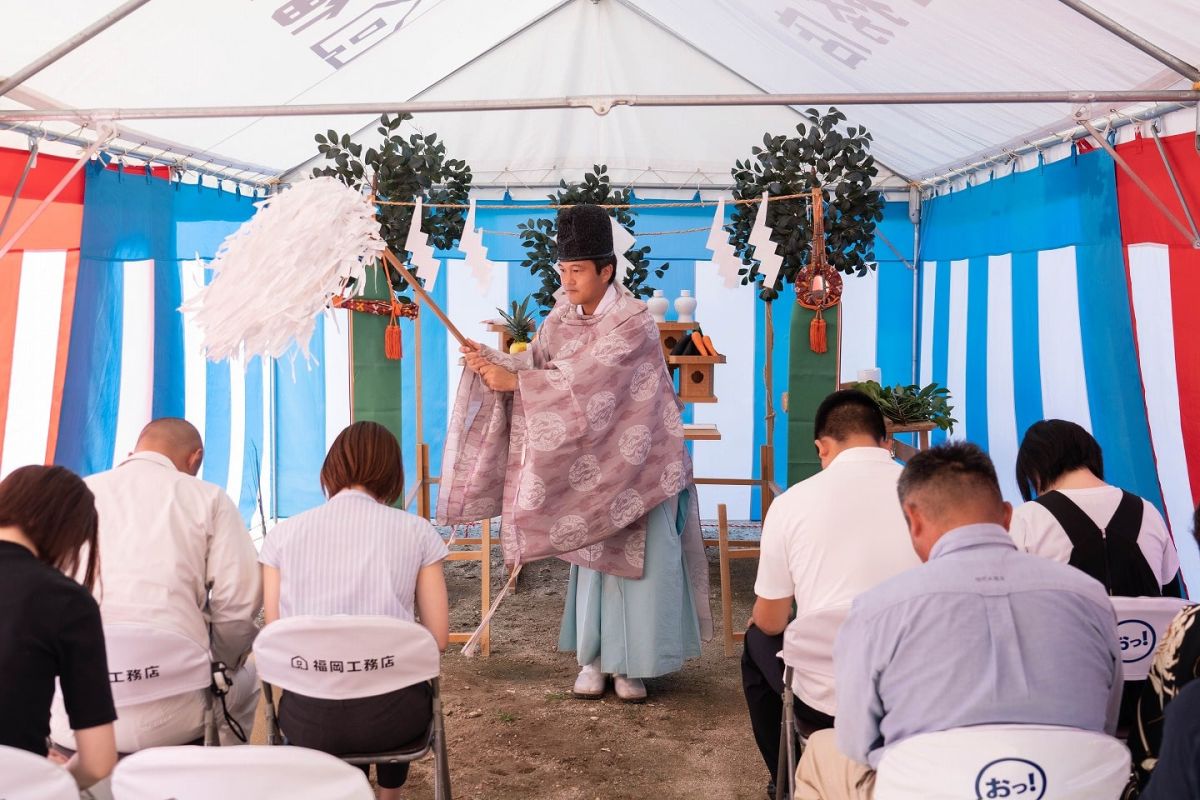 福岡県福岡市早良区12　注文住宅建築現場リポート①　～地鎮祭～