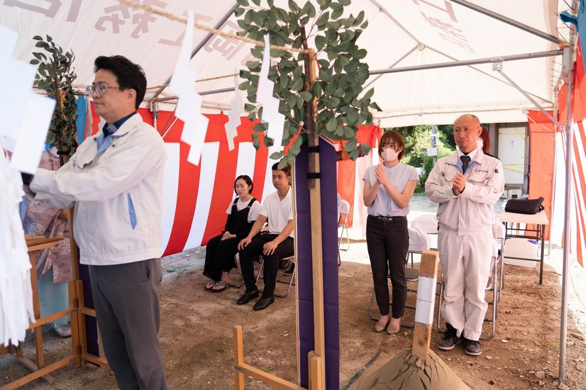 「福岡市早良区12」注文住宅現場リポート①【地鎮祭】