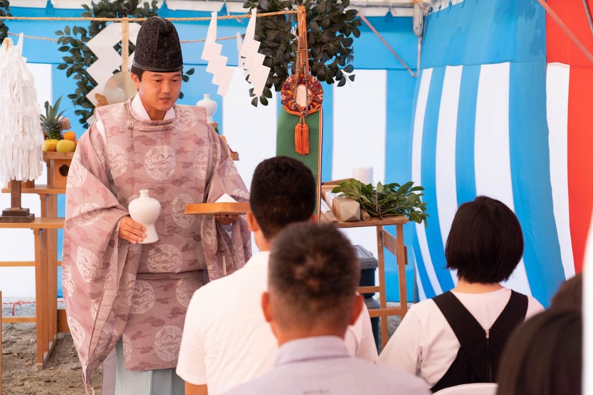 福岡県福岡市早良区12　注文住宅建築現場リポート①　～地鎮祭～