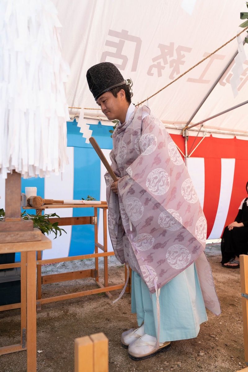 福岡県福岡市早良区12　注文住宅建築現場リポート①　～地鎮祭～