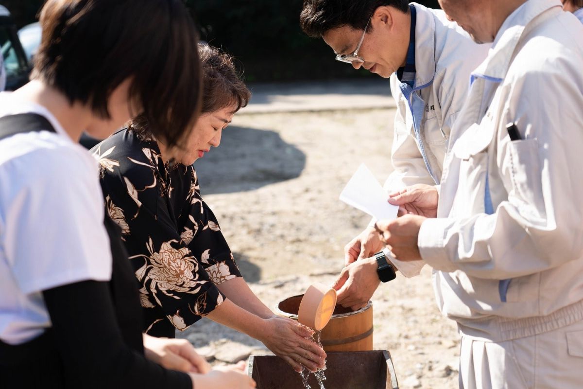 福岡県福岡市早良区12　注文住宅建築現場リポート①　～地鎮祭～