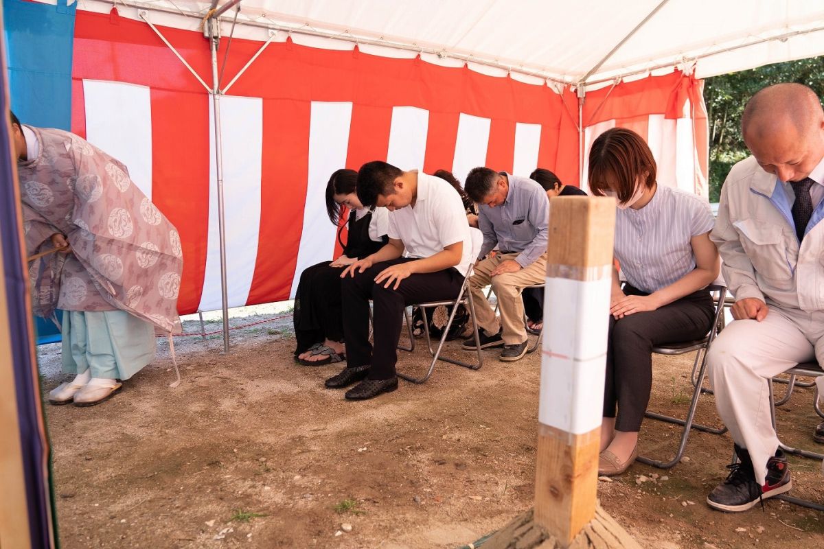 福岡県福岡市早良区12　注文住宅建築現場リポート①　～地鎮祭～