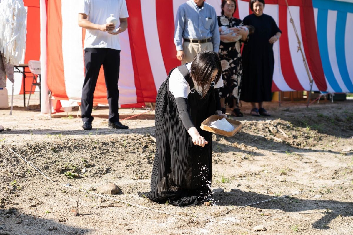 福岡県福岡市早良区12　注文住宅建築現場リポート①　～地鎮祭～