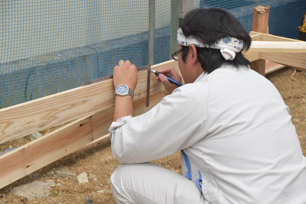 「福岡市東区09」注文住宅現場リポート②【基礎工事】【遣り方】