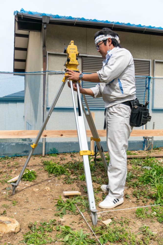 「福岡市東区09」注文住宅現場リポート②【基礎工事】【遣り方】