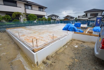 福岡県春日市13　注文住宅建築現場リポート③　～木工事・土台敷～