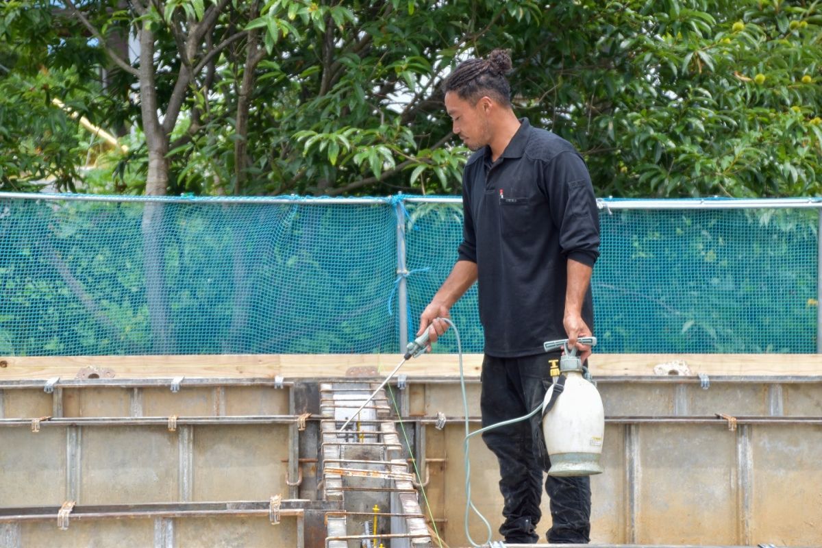 福岡県筑紫野市11　注文住宅建築現場リポート③　～基礎工事・生コン打設〜