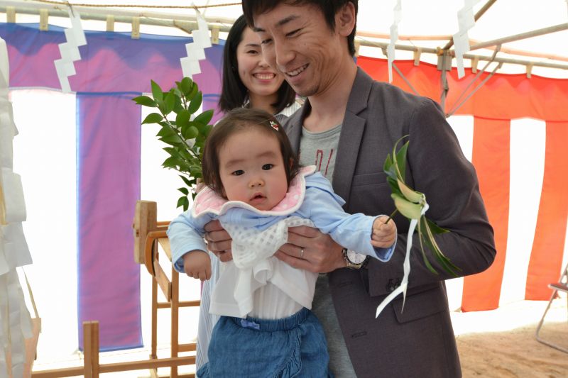 福岡県朝倉郡筑前町中牟田01　注文住宅建築現場リポート①　～地鎮祭～