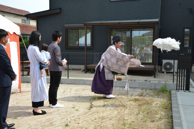 「朝倉郡筑前町中牟田01」注文住宅現場リポート①【地鎮祭】
