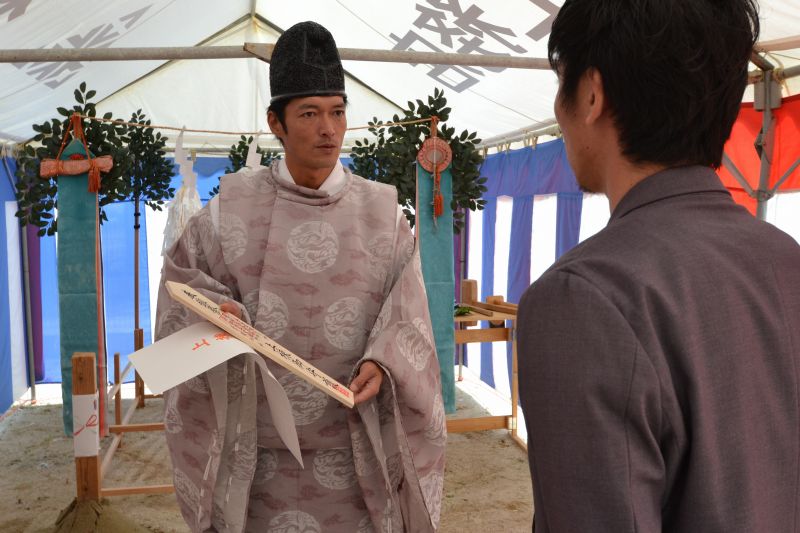 「朝倉郡筑前町中牟田01」注文住宅現場リポート①【地鎮祭】