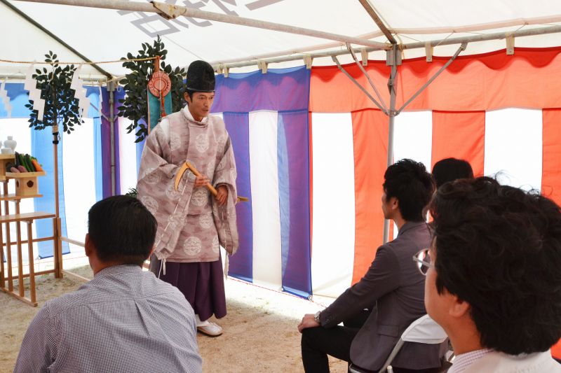 福岡県朝倉郡筑前町中牟田01　注文住宅建築現場リポート①　～地鎮祭～