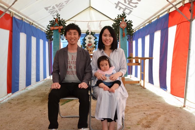 「朝倉郡筑前町中牟田01」注文住宅現場リポート①【地鎮祭】