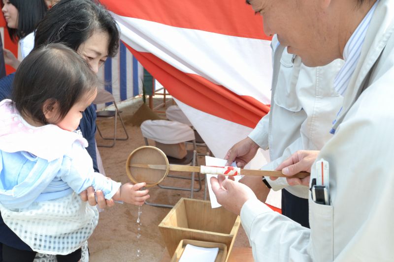 福岡県朝倉郡筑前町中牟田01　注文住宅建築現場リポート①　～地鎮祭～