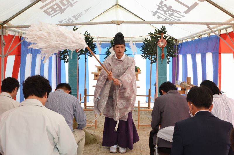 「朝倉郡筑前町中牟田01」注文住宅現場リポート①【地鎮祭】