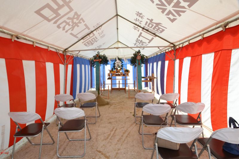 「朝倉郡筑前町中牟田01」注文住宅現場リポート①【地鎮祭】