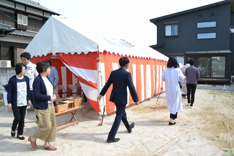 福岡県朝倉郡筑前町中牟田01　注文住宅建築現場リポート①　～地鎮祭～