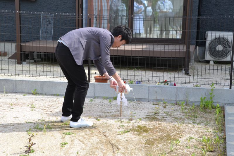 福岡県朝倉郡筑前町中牟田01　注文住宅建築現場リポート①　～地鎮祭～