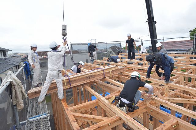 福岡市東区06　注文住宅建築現場リポート④　～上棟式～