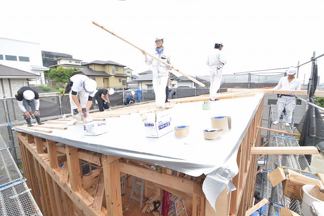 「福岡市東区06」注文住宅現場リポート④【上棟式】
