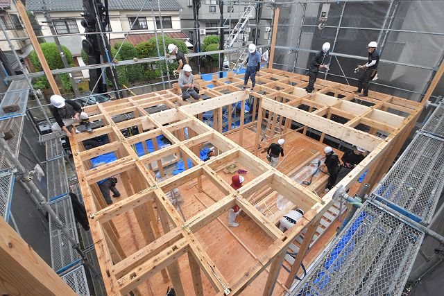 「福岡市東区06」注文住宅現場リポート④【上棟式】