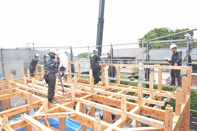 「福岡市東区06」注文住宅現場リポート④【上棟式】