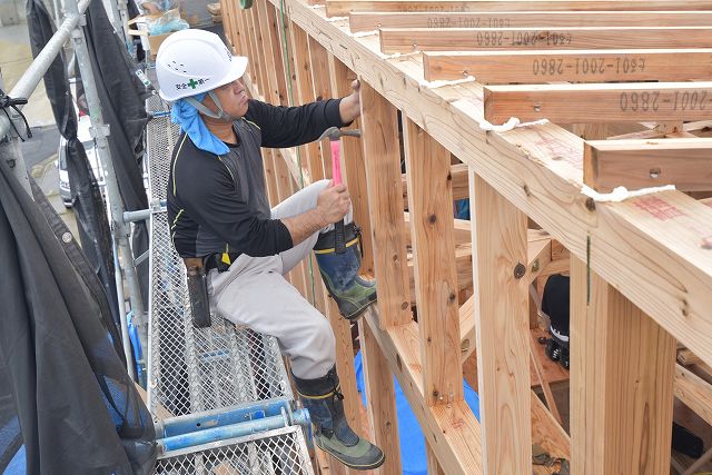 福岡市東区06　注文住宅建築現場リポート④　～上棟式～