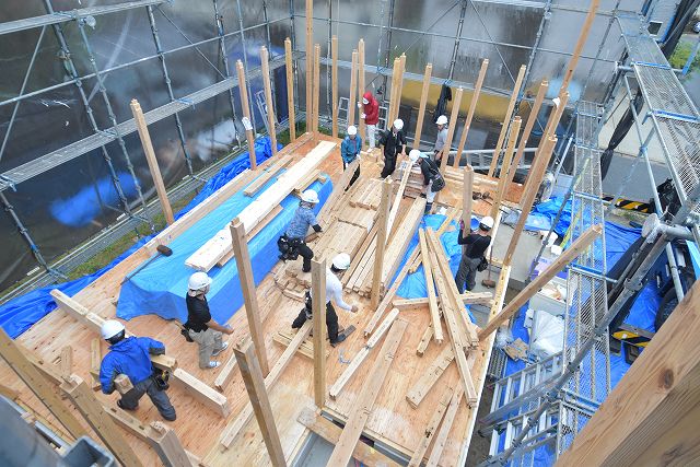 「福岡市東区06」注文住宅現場リポート④【上棟式】