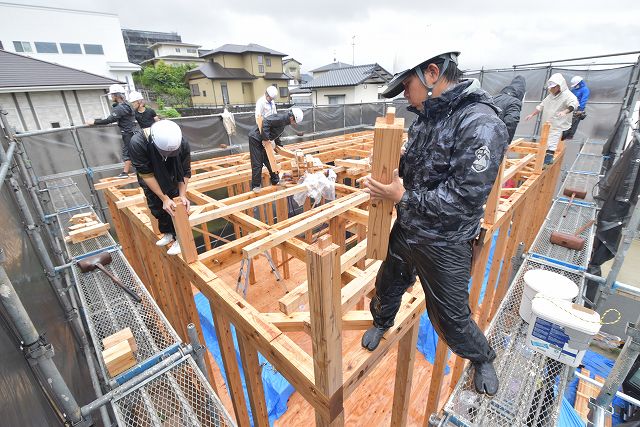 「福岡市東区06」注文住宅現場リポート④【上棟式】