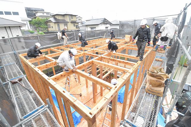 「福岡市東区06」注文住宅現場リポート④【上棟式】