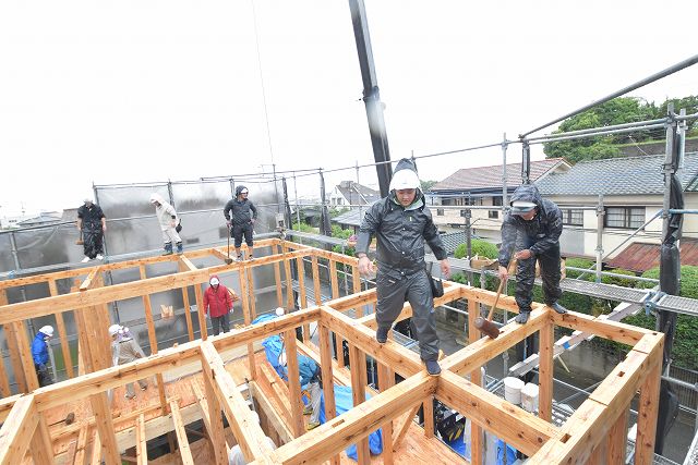 福岡市東区06　注文住宅建築現場リポート④　～上棟式～