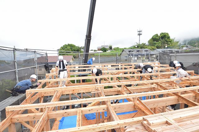 「福岡市東区06」注文住宅現場リポート④【上棟式】