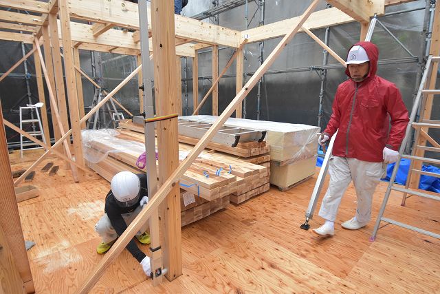 「福岡市東区06」注文住宅現場リポート④【上棟式】
