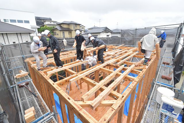 「福岡市東区06」注文住宅現場リポート④【上棟式】
