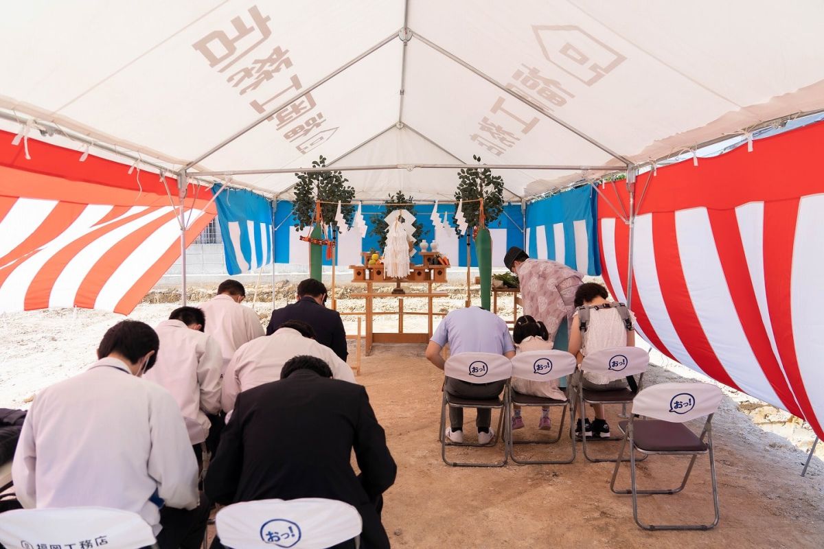 「北九州市若松区02」注文住宅現場リポート①【地鎮祭】