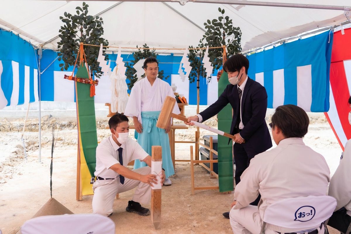 「北九州市若松区02」注文住宅現場リポート①【地鎮祭】
