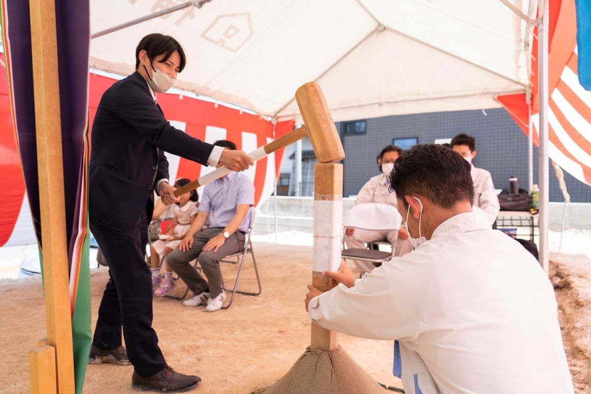 「北九州市若松区02」注文住宅現場リポート①【地鎮祭】