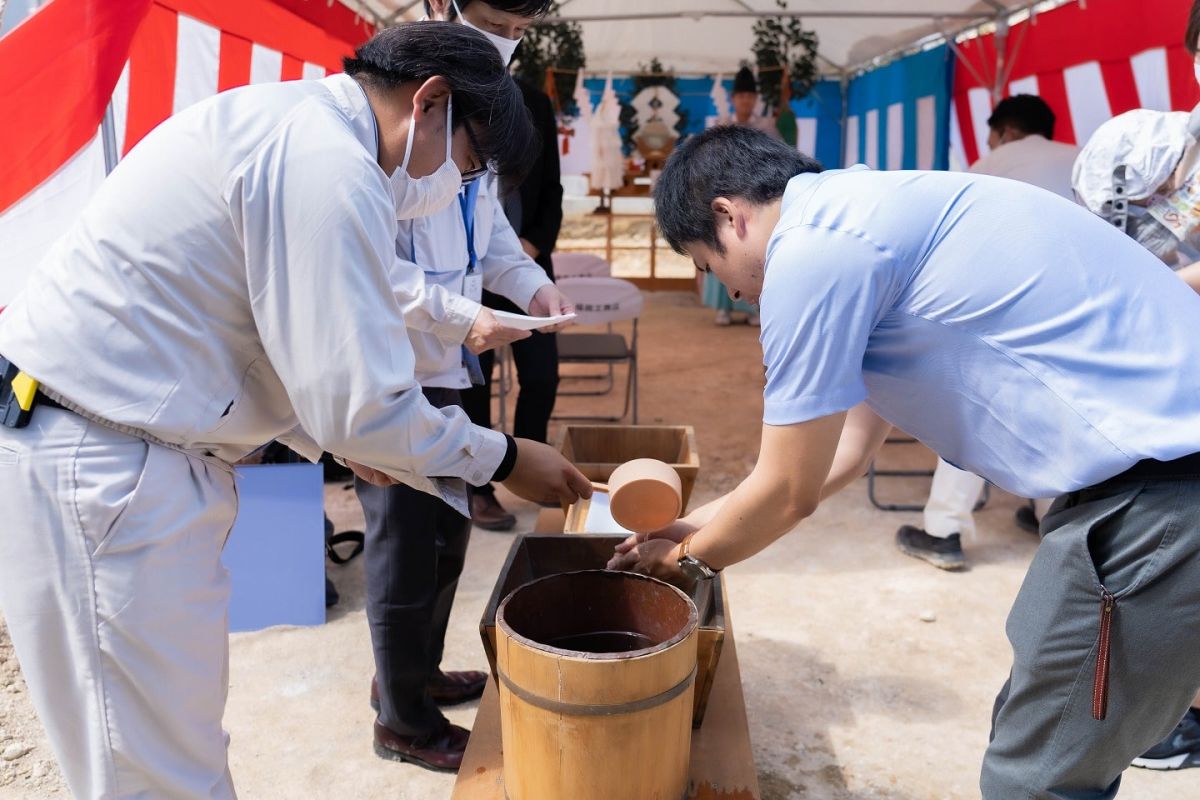「北九州市若松区02」注文住宅現場リポート①【地鎮祭】