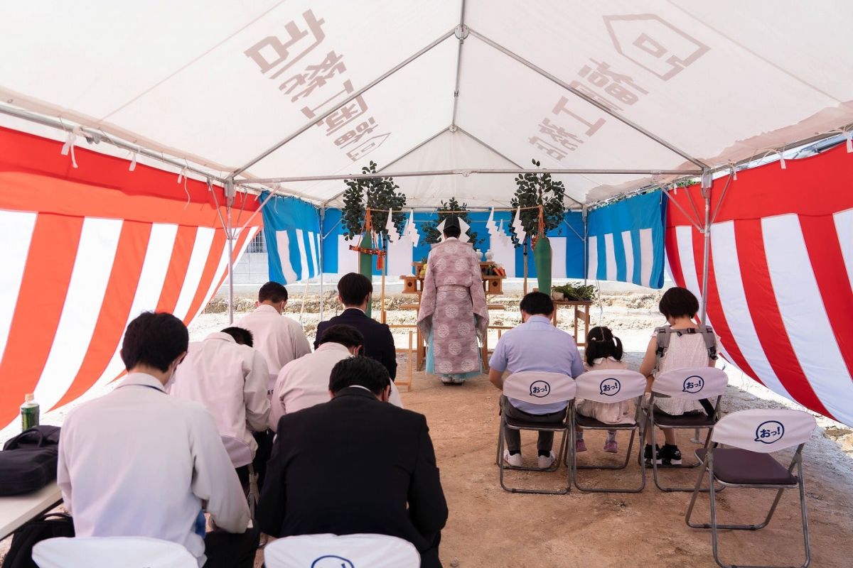 「北九州市若松区02」注文住宅現場リポート①【地鎮祭】