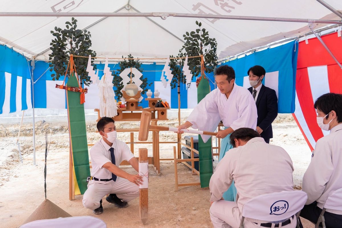 「北九州市若松区02」注文住宅現場リポート①【地鎮祭】