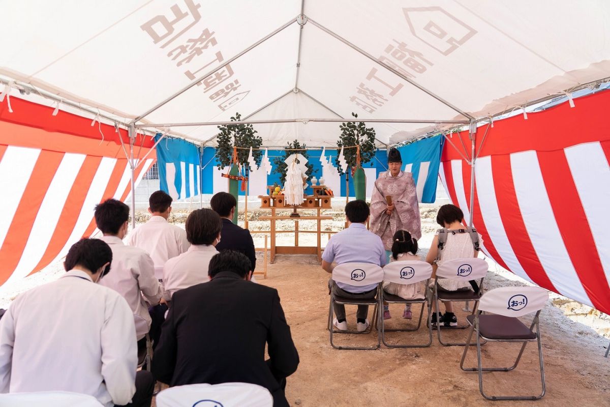 福岡県北九州市若松区02　注文住宅建築現場リポート①　～地鎮祭～