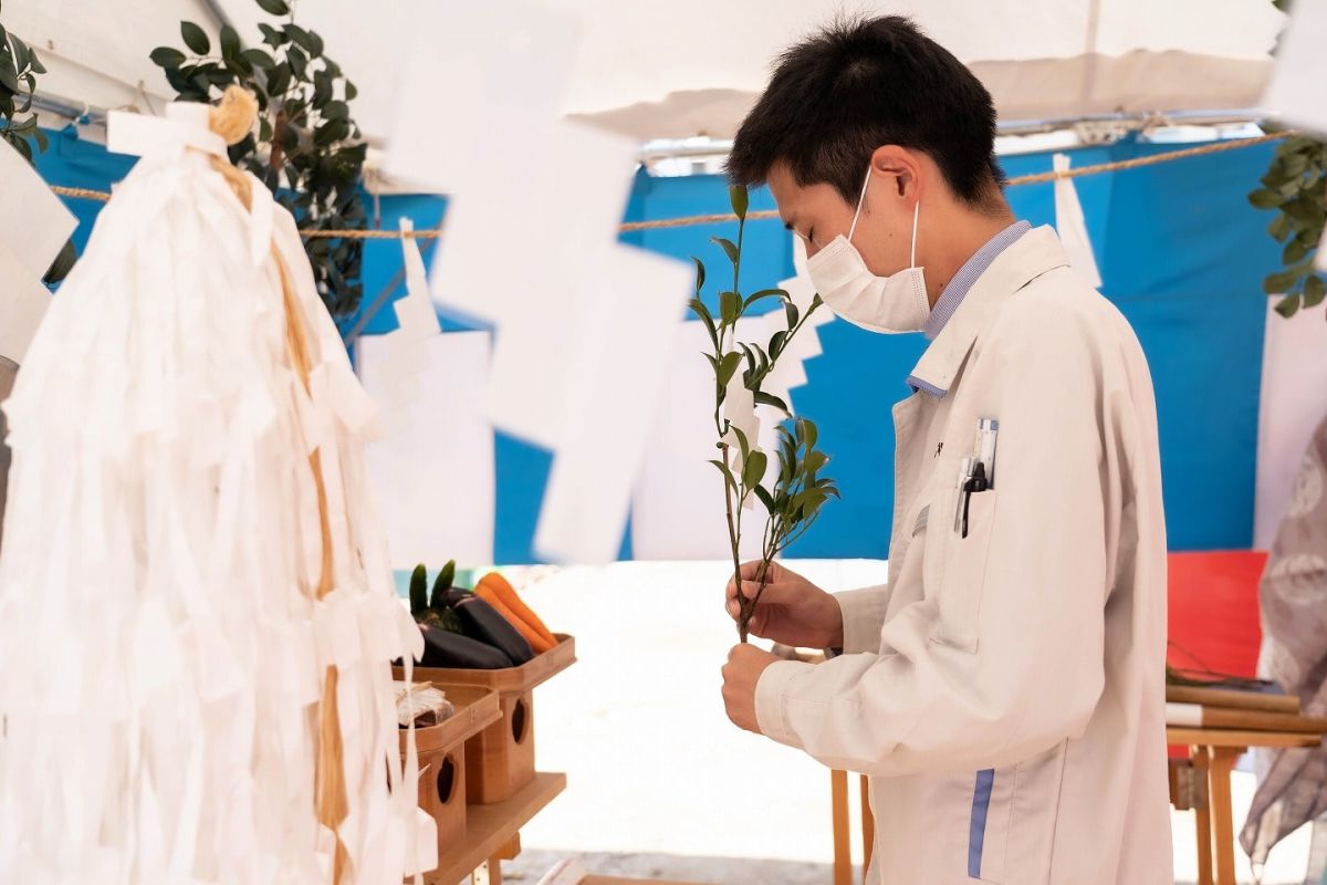 「北九州市若松区02」注文住宅現場リポート①【地鎮祭】