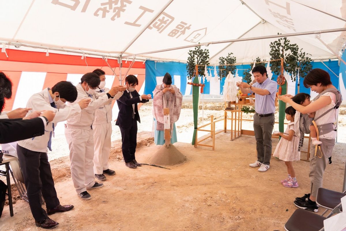 福岡県北九州市若松区02　注文住宅建築現場リポート①　～地鎮祭～