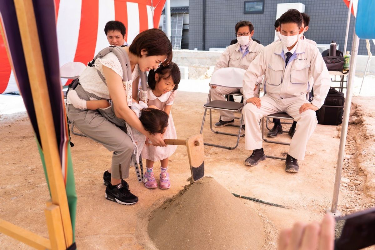 福岡県北九州市若松区02　注文住宅建築現場リポート①　～地鎮祭～