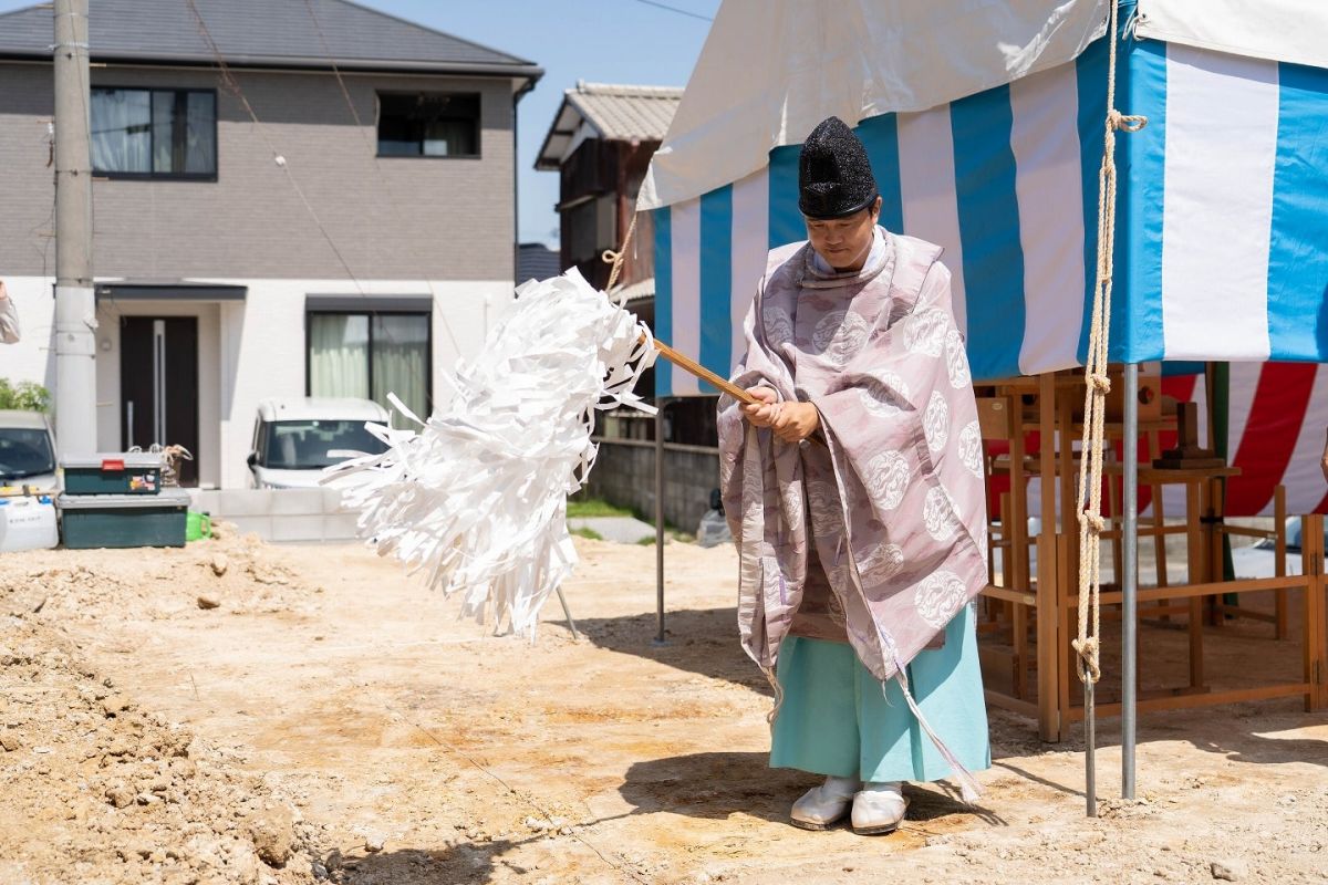 「北九州市若松区02」注文住宅現場リポート①【地鎮祭】