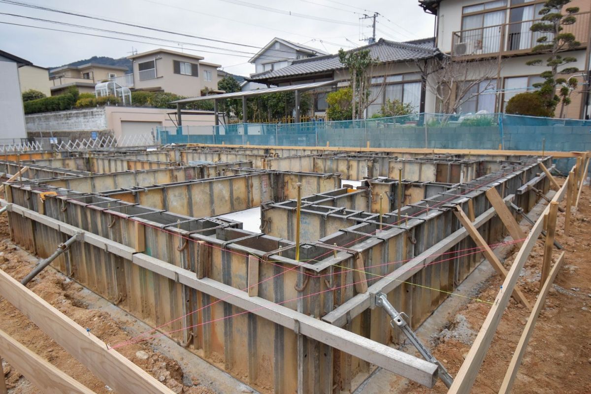 福岡県福岡市西区06　注文住宅建築現場リポート②　～基礎工事・立ち上がりコンクリート～