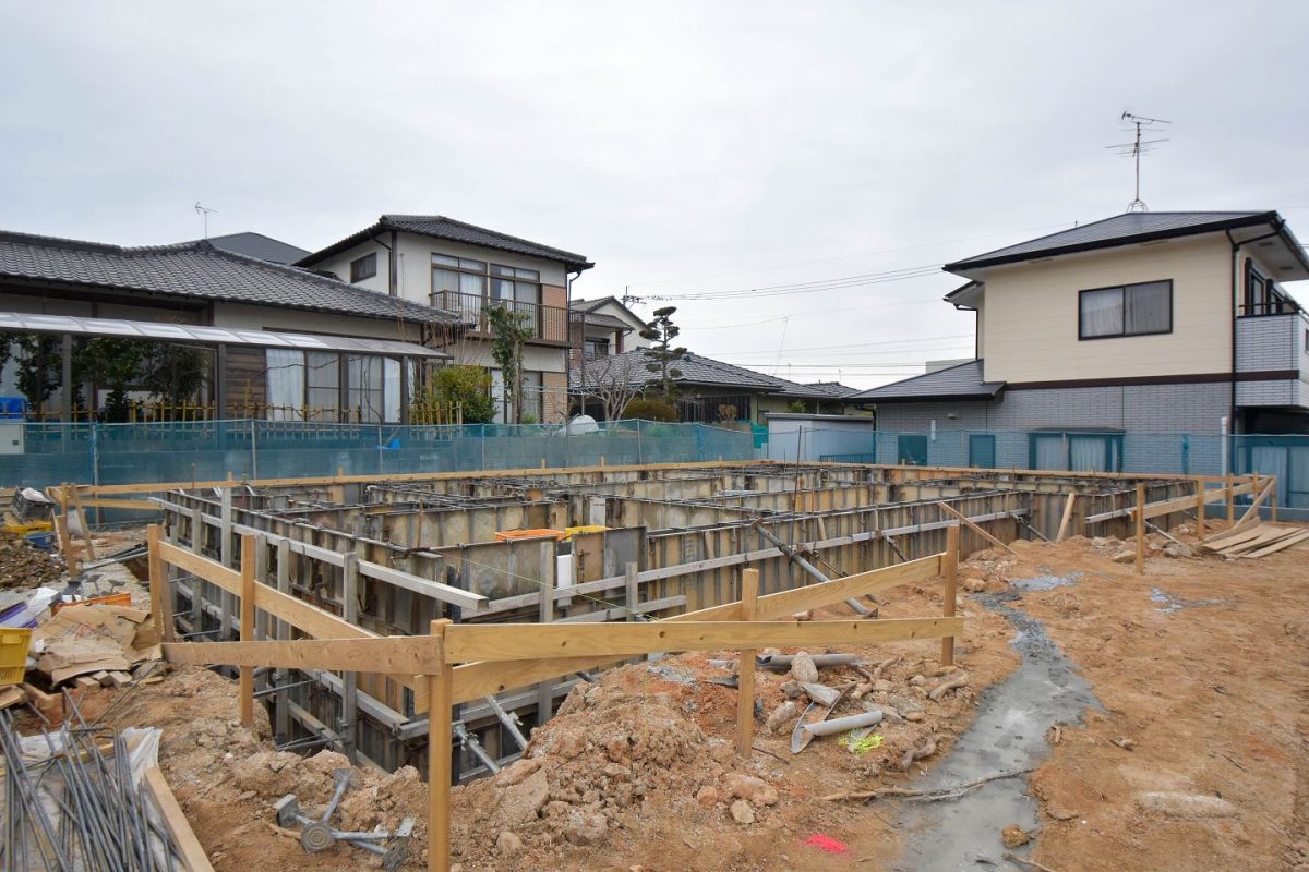 福岡県福岡市西区06　注文住宅建築現場リポート②　～基礎工事・立ち上がりコンクリート～