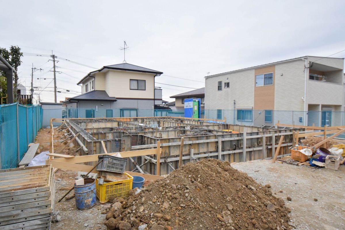 「福岡市西区06」注文住宅現場リポート②【基礎工事】【立ち上がりコン】