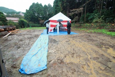 福岡市西区02　注文住宅建築現場リポート①　～地鎮祭～